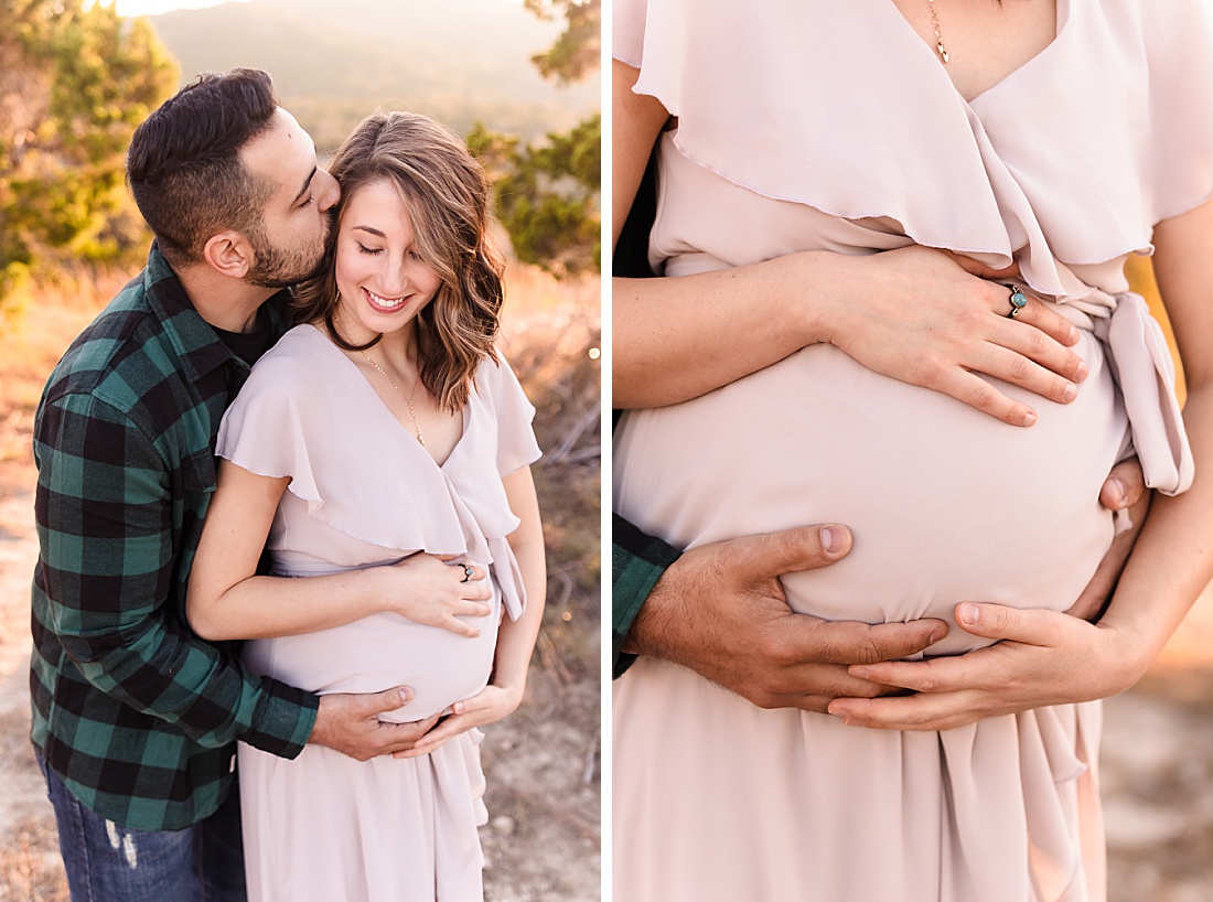 Martha and James celebrate their pregnancy in Texas Hill Country in Dripping Springs, Texas