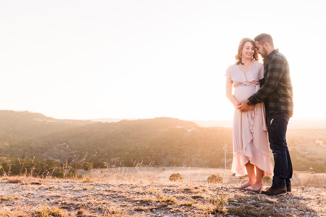 Martha and James celebrate their pregnancy in Texas Hill Country in Dripping Springs, Texas