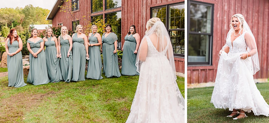 Morgan and Tanner have their wedding at the Barn at Hornbaker Gardens in Princeton, Illinois