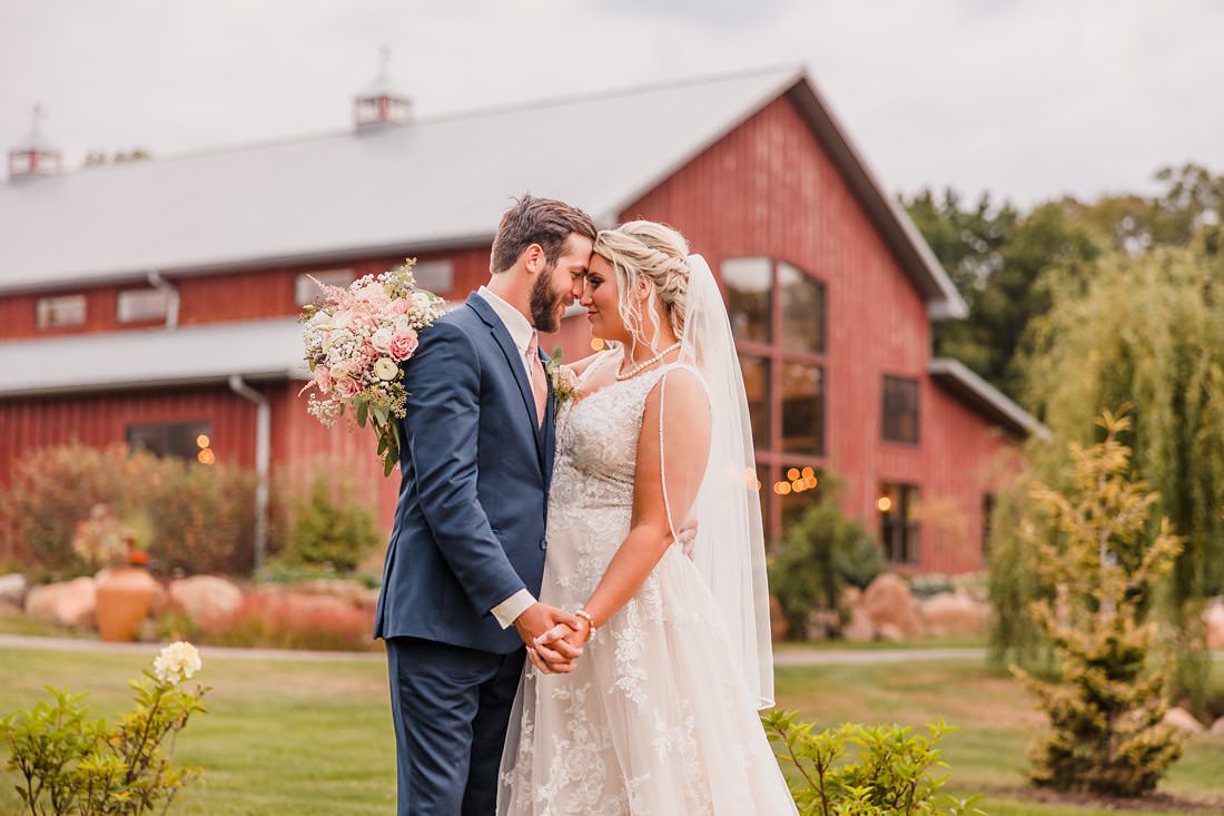 Morgan and Tanner have their wedding at the Barn at Hornbaker Gardens in Princeton, Illinois