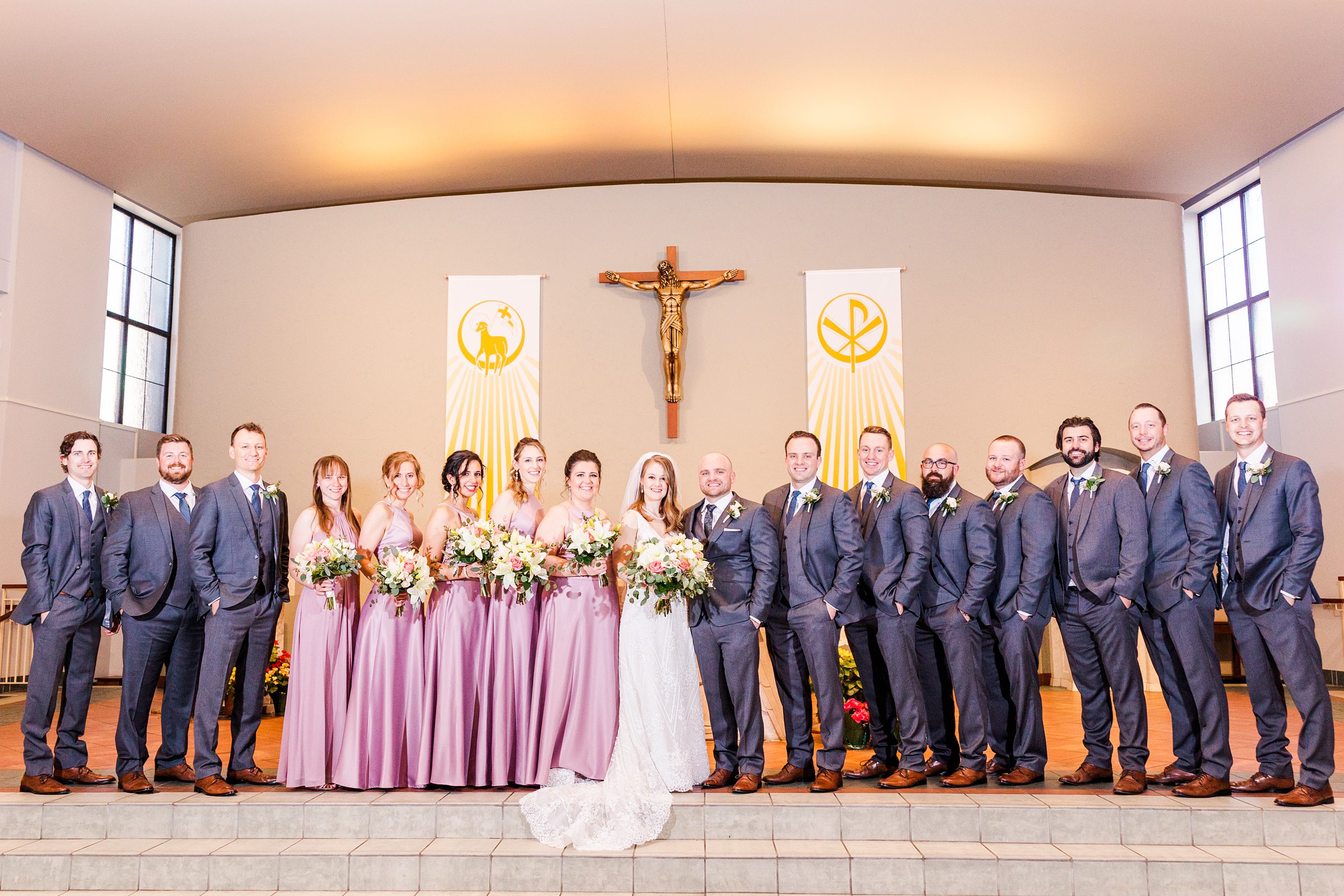 Bridal Party during a wedding in Naperville, Illinois, Photo Taken by Austin Wedding Photographers, Joanna & Brett Photography