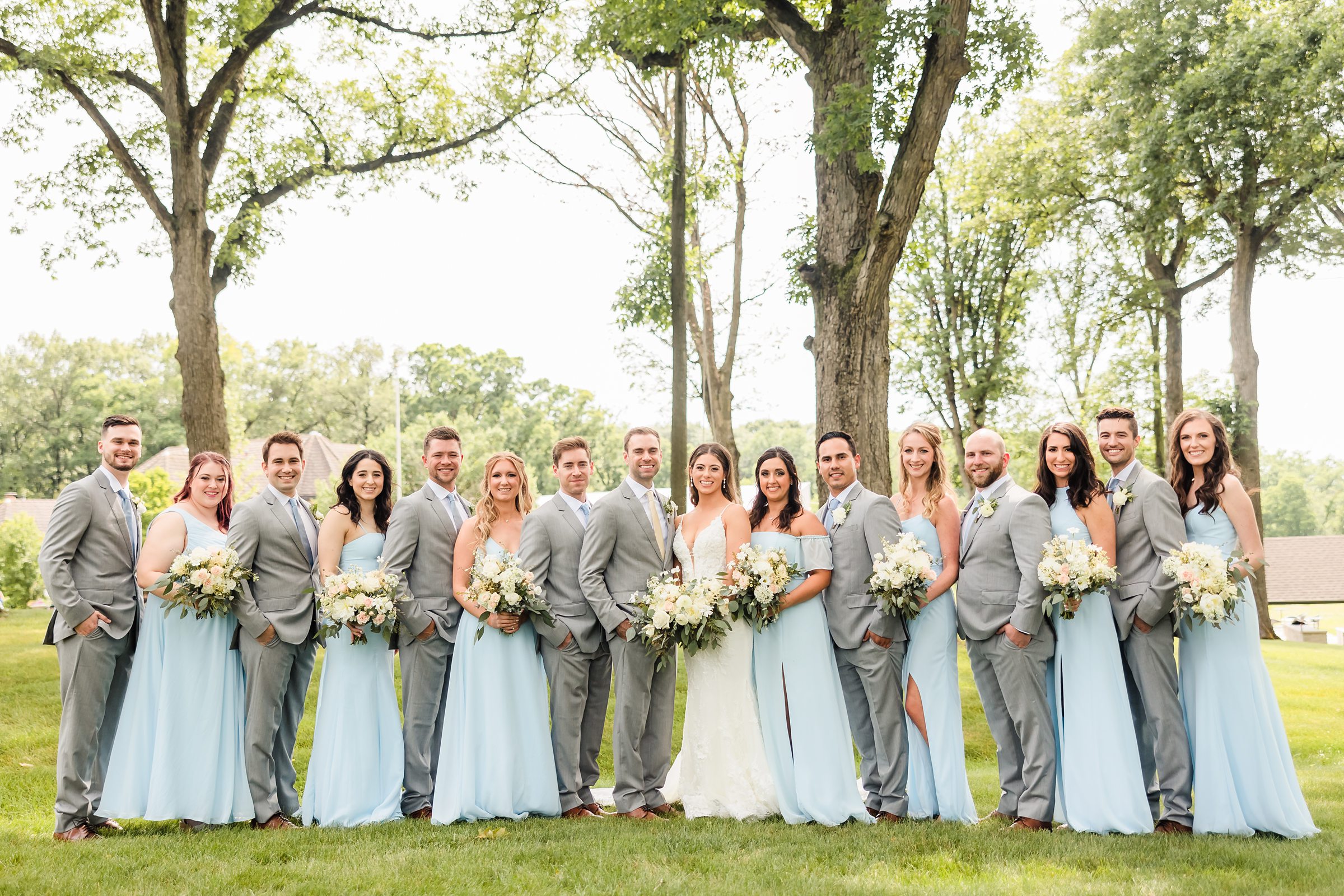 Bridal Party during a wedding at the Monte Bello Estate in Lemont, Illinois.