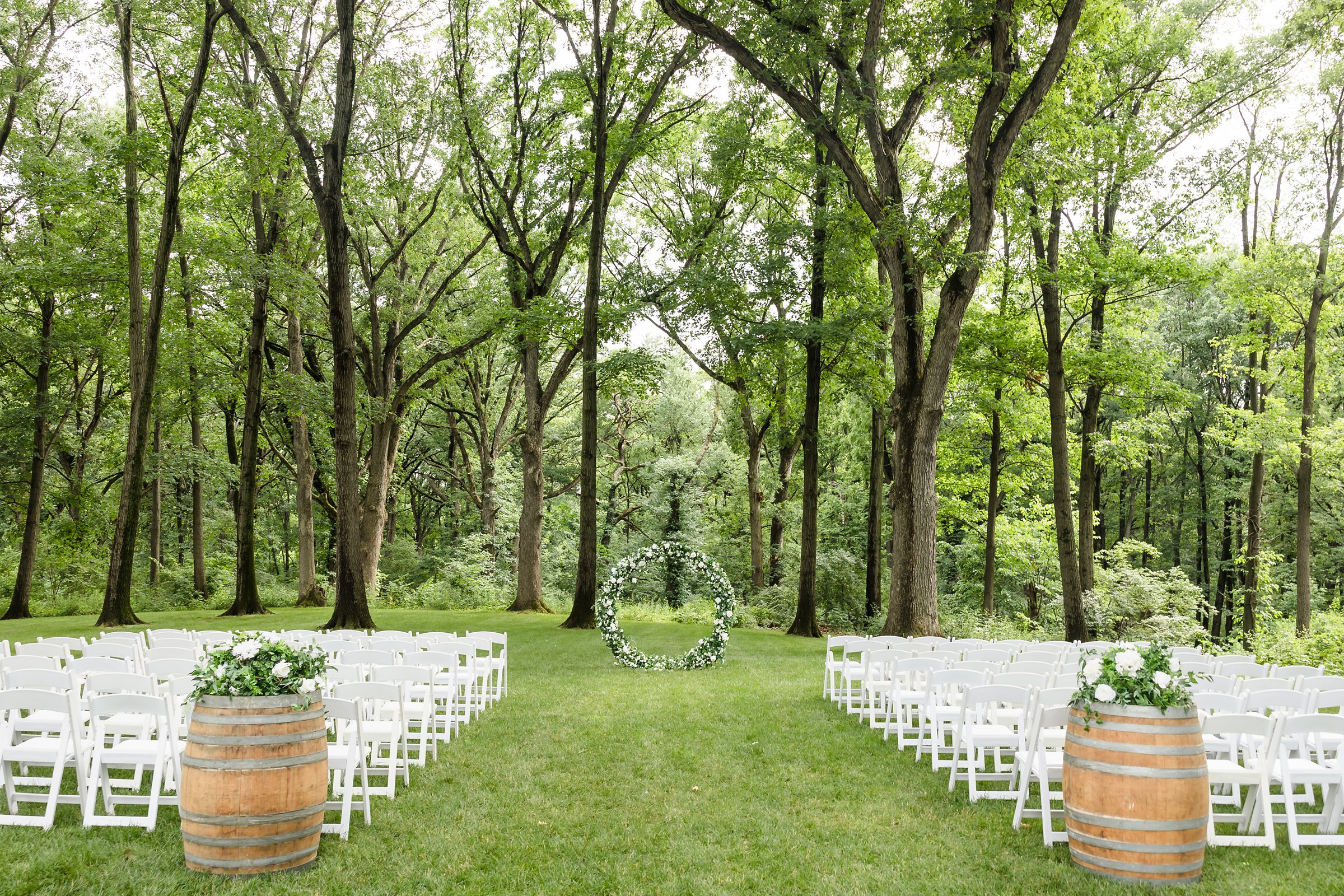 Wedding Ceremony space at the Monte Bello Estate in Lemont, Illinois.