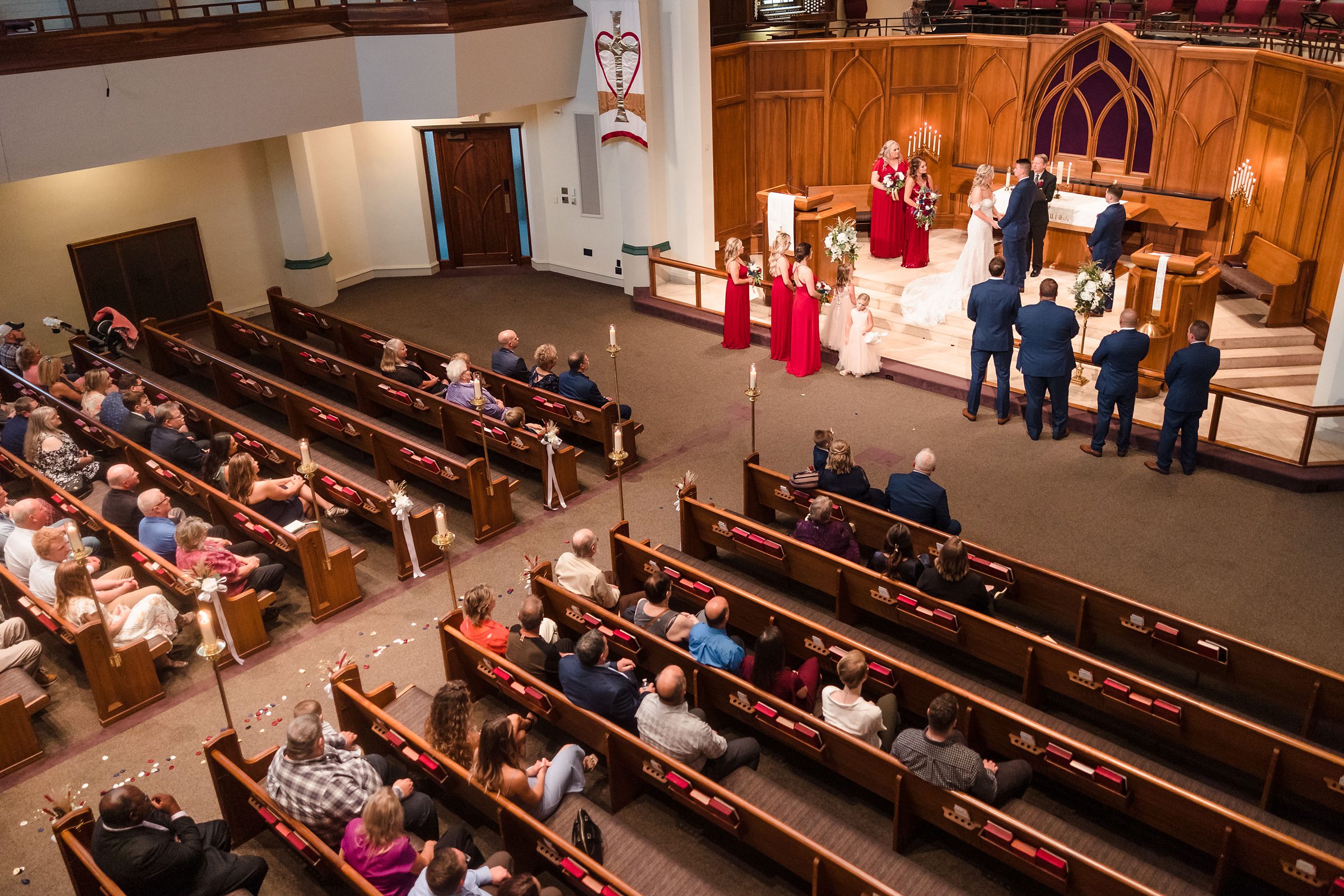 Wedding Ceremony at the First United Methodist Church in Peoria, Illinois