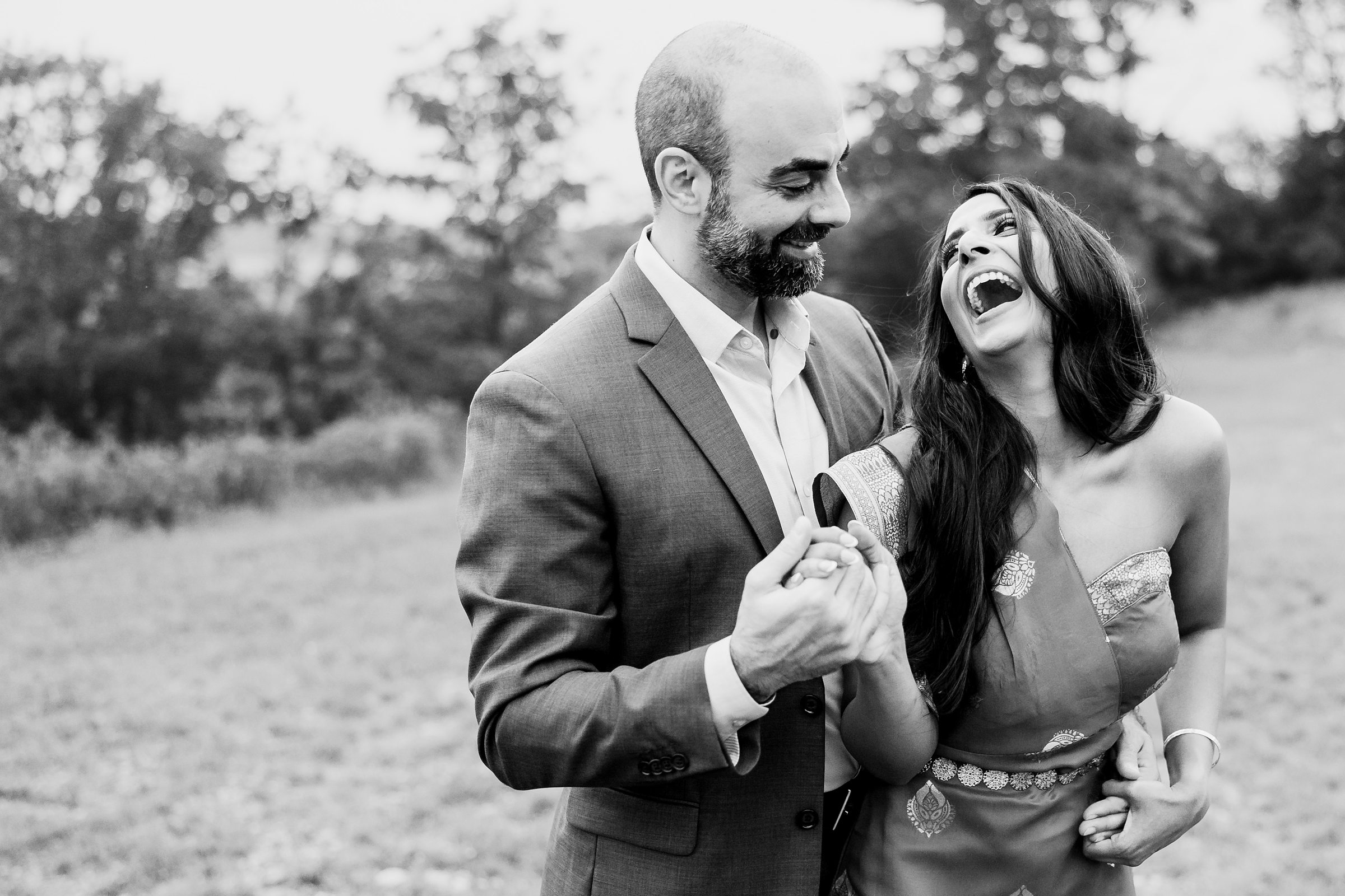 Couple celebrate their engagement at the Shiraz Garden wedding venue in Bastrop, Texas.